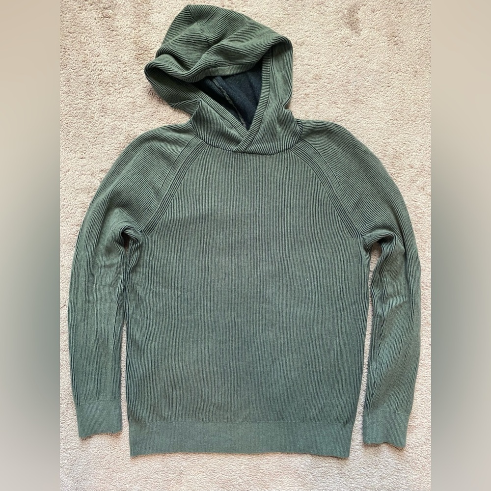 Express Ribbed Pullover With Hood